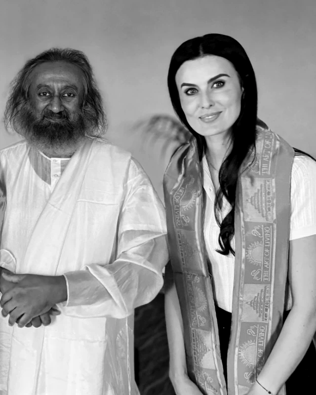 Maria Kmieciak i Sri Sri Ravi Shankar